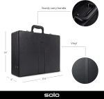 Solo Grand Central Attaché Briefcase with Combination Locks, Black - Image 2